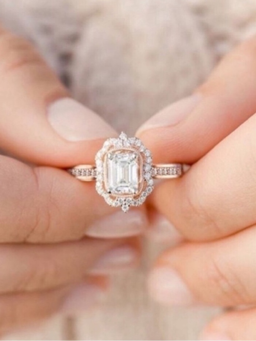 Rose gold ring